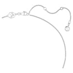 Swarovski Una necklace, Heart, small, white, rhodium plated - 5625533