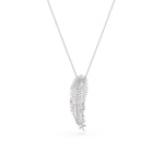 Swarovski Vienna Necklace / Brooch Feather White Rhodium plated