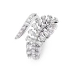 Swarovski Vienna Ring Mixed Cuts Feather White Rhodium plated