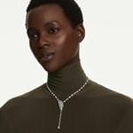 Swarovski Collier en Y Vienna Plume Blanc rhodié - 5749265