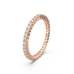 Swarovski Matrix Vittore Eternity Ring, Round cut, White, Rose gold-tone finish