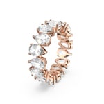 Swarovski Matrix Vittore Pear Ring, weiss, Rosé vergoldet
