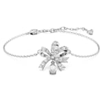 Swarovski Volta Armband Schleife, Weiss, Rhodiniert - 5647581 