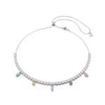 Swarovski x Ariana Grande Collier Multicolore Métal rhodié