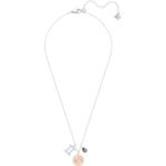Swarovski Zodiac necklace, Gemini, grey, rhodium plated - 5349217