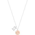 Swarovski Zodiac necklace, Gemini, grey, rhodium plated - 5349217