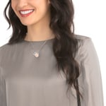 Swarovski Zodiac necklace, Gemini, grey, rhodium plated - 5349217