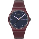 Swatch Original 41 Biosourced Burgundy Berry