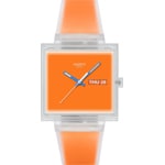 Swatch Original Biosourced What if See Thru Orange?