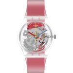 Swatch Original 34 Clearly Red Striped