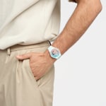 Swatch Original 41 Bioceramic Lacquered Fleetingly Iceblue - SO32S101