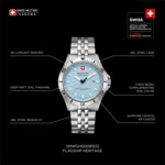 Swiss Military Hanowa Flagship Heritage Argenté / Bleu Clair - SMWGH0008503