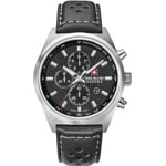 Swiss Military Hanowa Storm Chronograph Leatrher Black / Silvery 