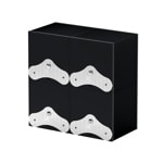 SwissKubik Masterbox Aluminium Noir - 4 montres - SK04.AE001