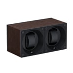 SwissKubik Masterbox Natürliches Wenge-Holz - 2 Uhren