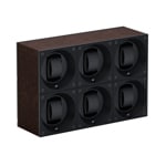 SwissKubik Masterbox Natürliches Wenge-Holz - 6 Uhren