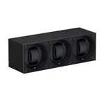 SwissKubik Masterbox Wenge-Holz Schwarz - 3 Uhren
