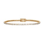 Bracelet rivière or jaune 750/18 ct avec diamants 3.0 ct H/si - AR-69167-GG