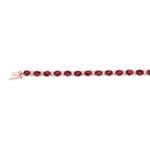 Bracelet rivière or rosé 750/18 ct avec rubis et diamants 0.45 ct H/si - AR-45475-RUB-RG