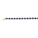 Tennis Bracelet 750/18 K Rose Gold with Sapphires and Diamonds 0.45 ct H/si - AR-45475-SAF-RG