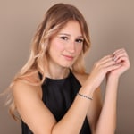 Tennisarmband 750/18 K Weissgold mit Saphiren und Diamanten 0.45 ct H/si - AR-45475-SAF-WG