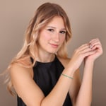 Tennisarmband 750/18 K Weissgold mit Smaragden und Diamanten 0.45 ct H/si - AR-45475-SMA-WG