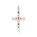 Thomas Sabo Anhänger Kreuz mit bunten Steinen Silber - PE939-073-7