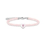 Thomas Sabo Armband Herz mit Rosenquarz-Beads - A2092-035-9-L19v