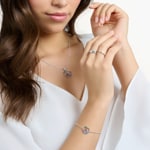 Thomas Sabo Armband mit Peace-Zeichen und bunten Steinen Silber - A2071-318-7-L19V