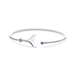 Thomas Sabo Bracelet jonc nageoire caudale vec pierres bleues - AR109-644-1