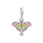 Thomas Sabo As We Are Silver charm pendant in colourful moth design