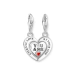 Thomas Sabo As We Kiss Breloque Charm en argent, cœur YOU & Me - 2108-691-21
