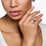 Thomas Sabo Bandring mit schwarzen Steinen Pavé Silber - TR2361-643-11