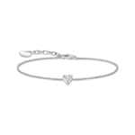 Thomas Sabo Basics Armband mit weissem Zirkonia-Herz Silber