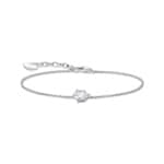 Thomas Sabo Basics Armband mit weissem Zirkonia-Tropfen Silber