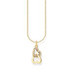 Thomas Sabo Basics Gold-plated necklace with intertwined hearts pendant