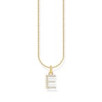 Thomas Sabo Basics Kette mit Buchstaben-Anhänger E vergoldet