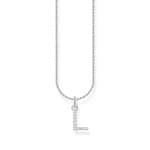 Thomas Sabo Basics Kette mit Buchstaben-Anhänger L Silber