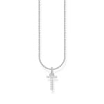 Thomas Sabo Basics Silver necklace with letter pendant T and white zirconia