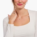 Thomas Sabo Basics Chaîne avec pendentif cœur blanc, argent - KE2211-051-14-L45V