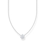Thomas Sabo Basics Kette mit weissem Zirkonia-Anhänger Silber