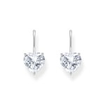 Thomas Sabo Basics Ohrhänger mit weissem Zirkonia-Herz Silber