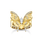 Thomas Sabo Blooming Skies Cocktailring Schmetterling Butterfly Paradise mit Steinen vergoldet