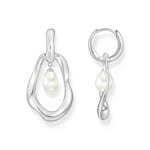 Thomas Sabo Bold Elegance Creolen mit Perlen-Anhänger Natural Beauty Silber
