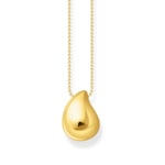Thomas Sabo Bold Elegance Kette mit Anhänger in organischer Tropfenform vergoldet