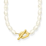 Thomas Sabo Bold Elegance Gold-plated pearl necklace Natural Beauty