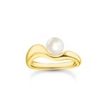Thomas Sabo Bold Elegance Gold-plated ring with freshwater pearl Natural Beauty