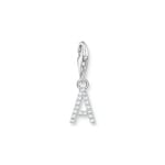 Thomas Sabo Charm-Anhänger Buchstabe A mit weissen Steinen Silber