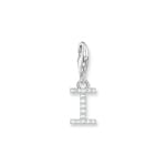 Thomas Sabo Charm-Anhänger Buchstabe I mit weissen Steinen Silber