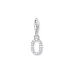 Thomas Sabo Pendentif Charm lettre O avec pierres blanches argent 925